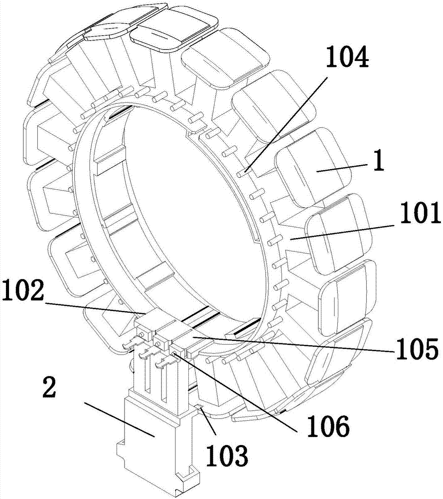 Stator connection structure of outer rotor motor