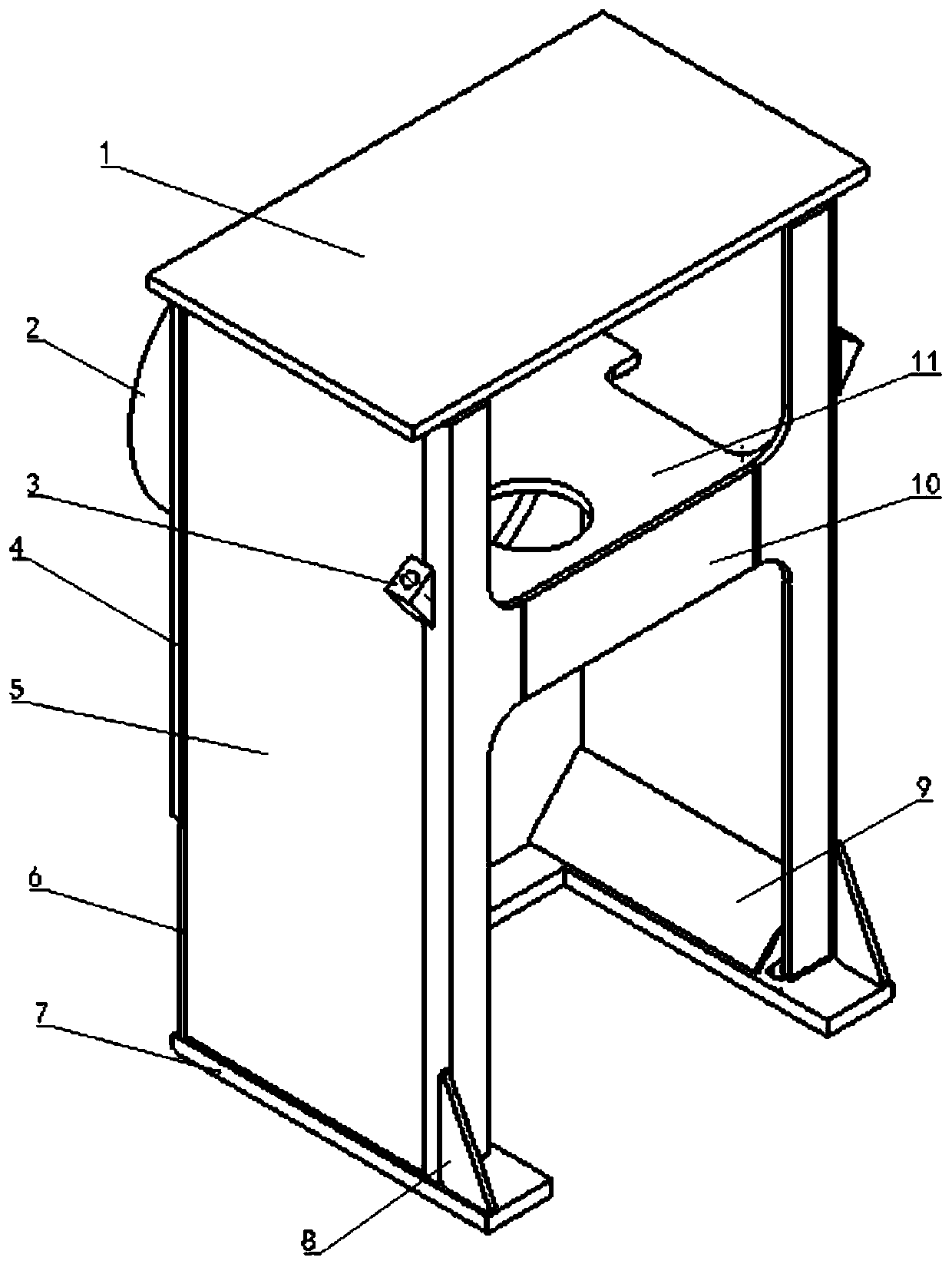 Rack structure of medical electronic linear accelerator