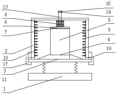 Testing device for anti-erosion performance of pavement base material and testing method