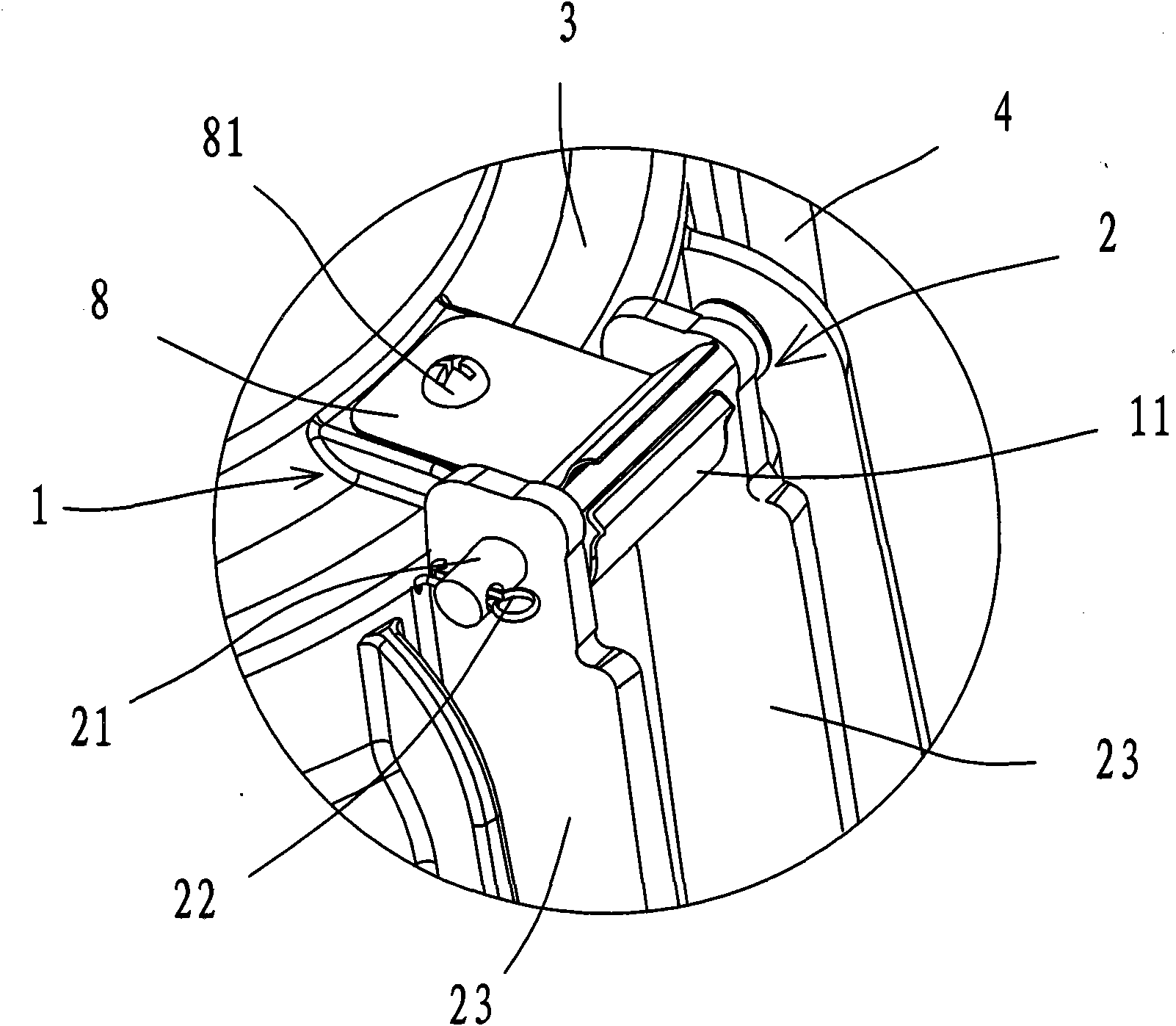 Anti-drop structure of lamp shell and upper cover of lamp