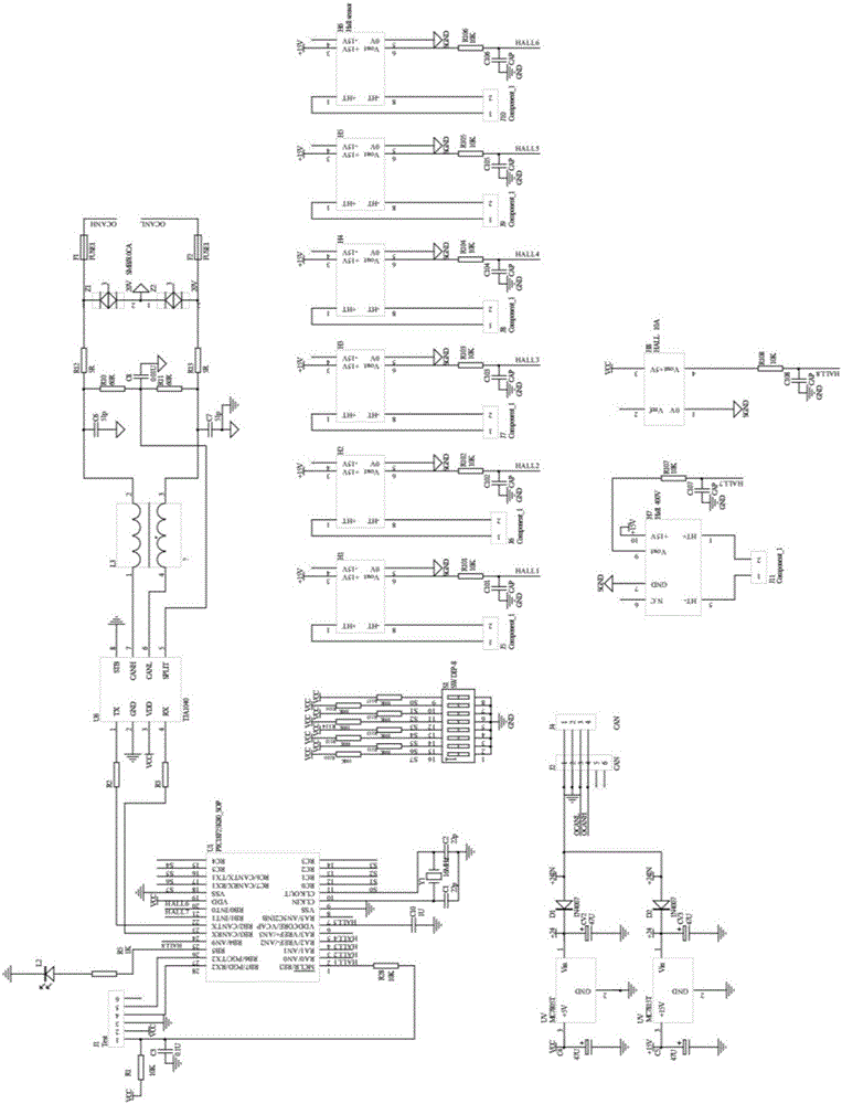 Detection device of solar photovoltaic system based on Hall sensor and working method