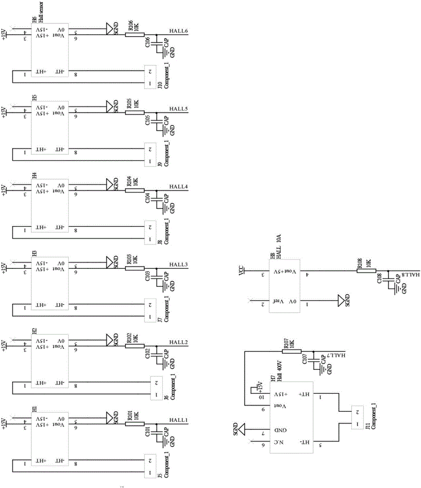 Detection device of solar photovoltaic system based on Hall sensor and working method