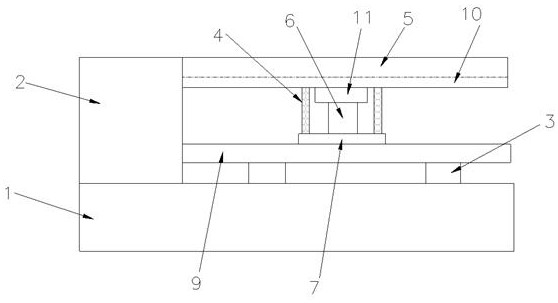 A positioning mechanism for an automatic shrinking machine
