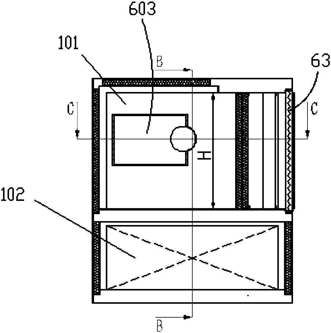 Silencing machine cabinet of high-speed centrifugal-type fan