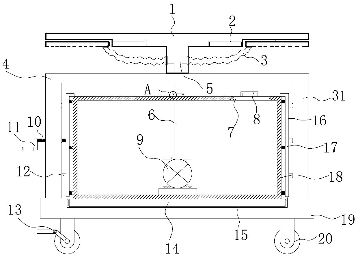 Movable automatic glue solution supply device for cloth processing