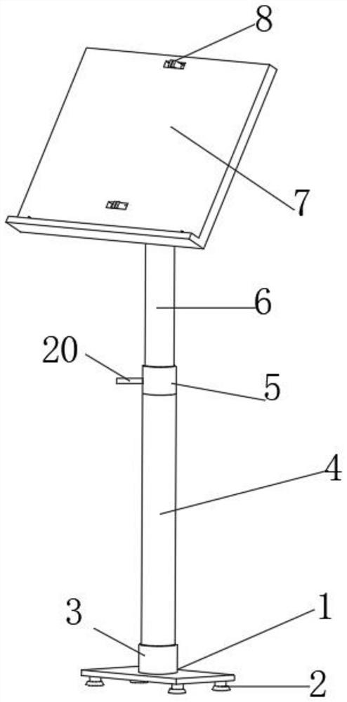 Music stand for piano teaching