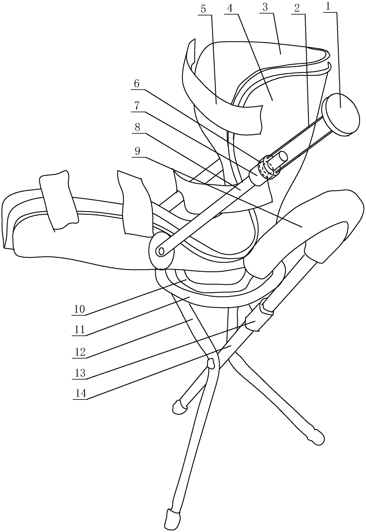 Walking aid for patient with ankle joint injury and using method of walking aid