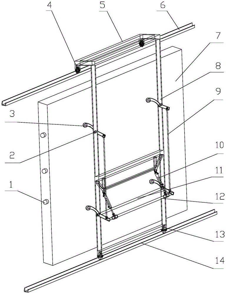 A fully open sliding door structure for a drying room