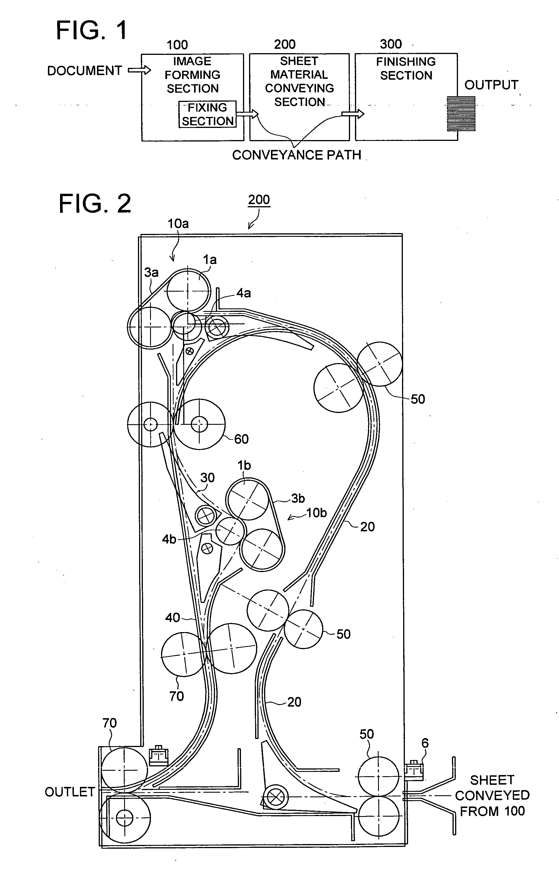 Image forming apparatus and sheet material conveyance device used therein