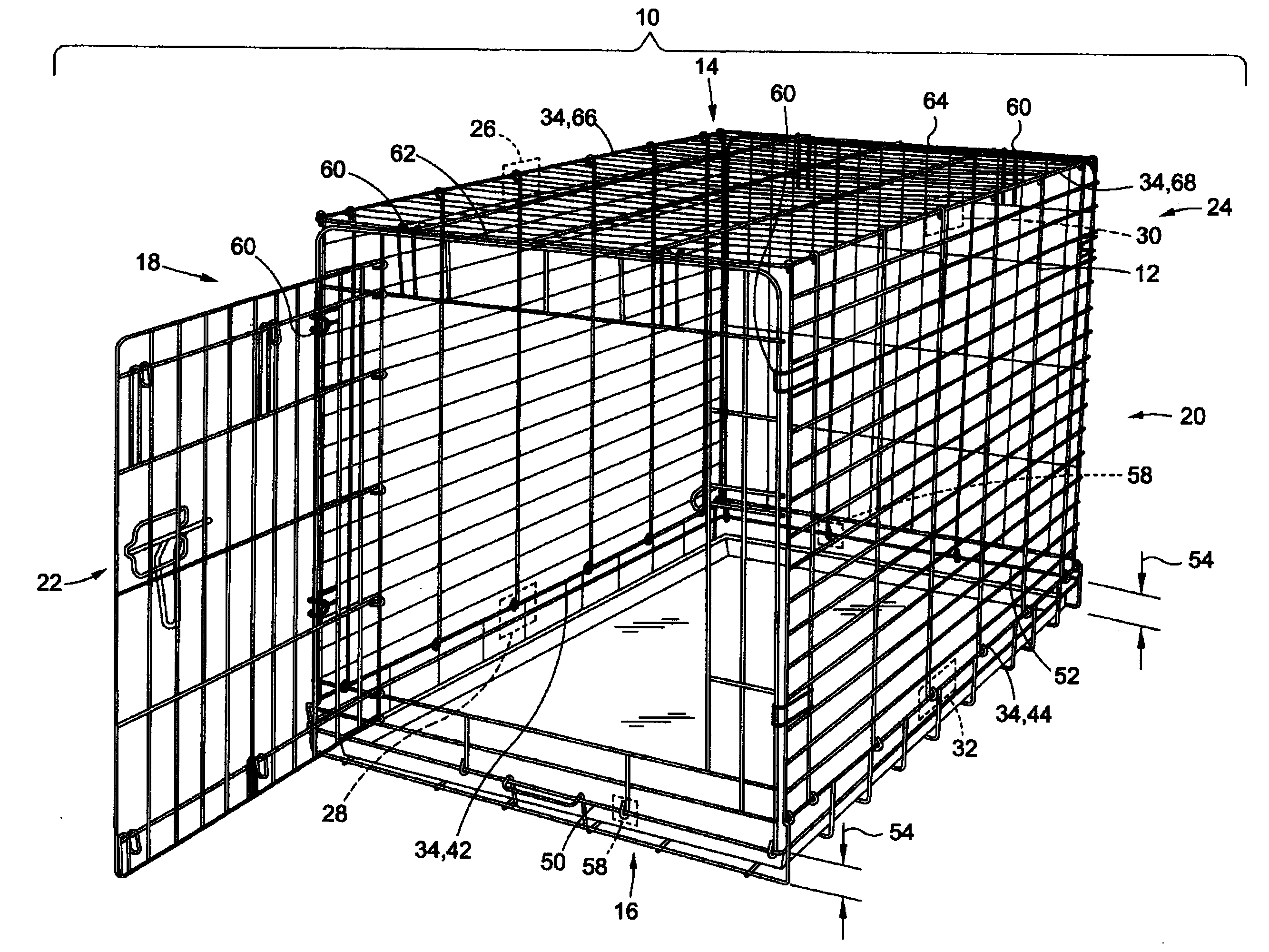 Collapsible animal enclosure
