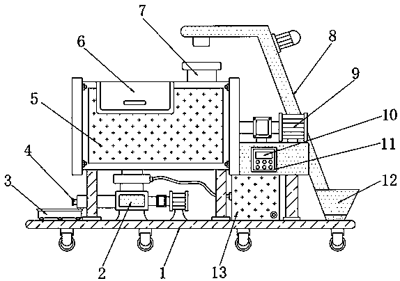 Aquatic feed stirring granulatingdevice for groupers