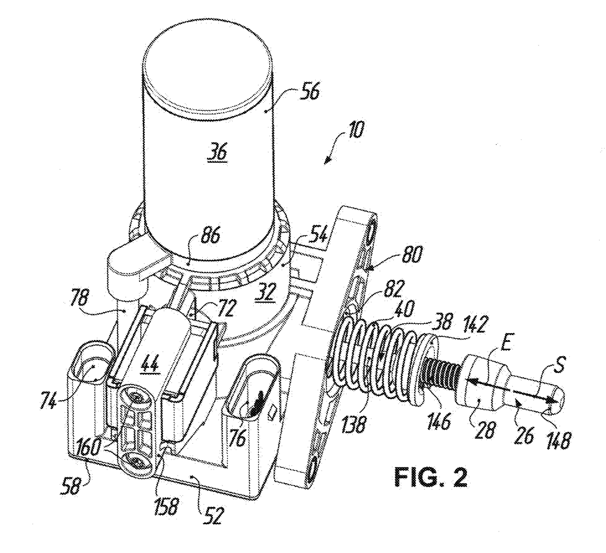 Electric parking brake actuator for actuation of a parking brake in a motor vehicle