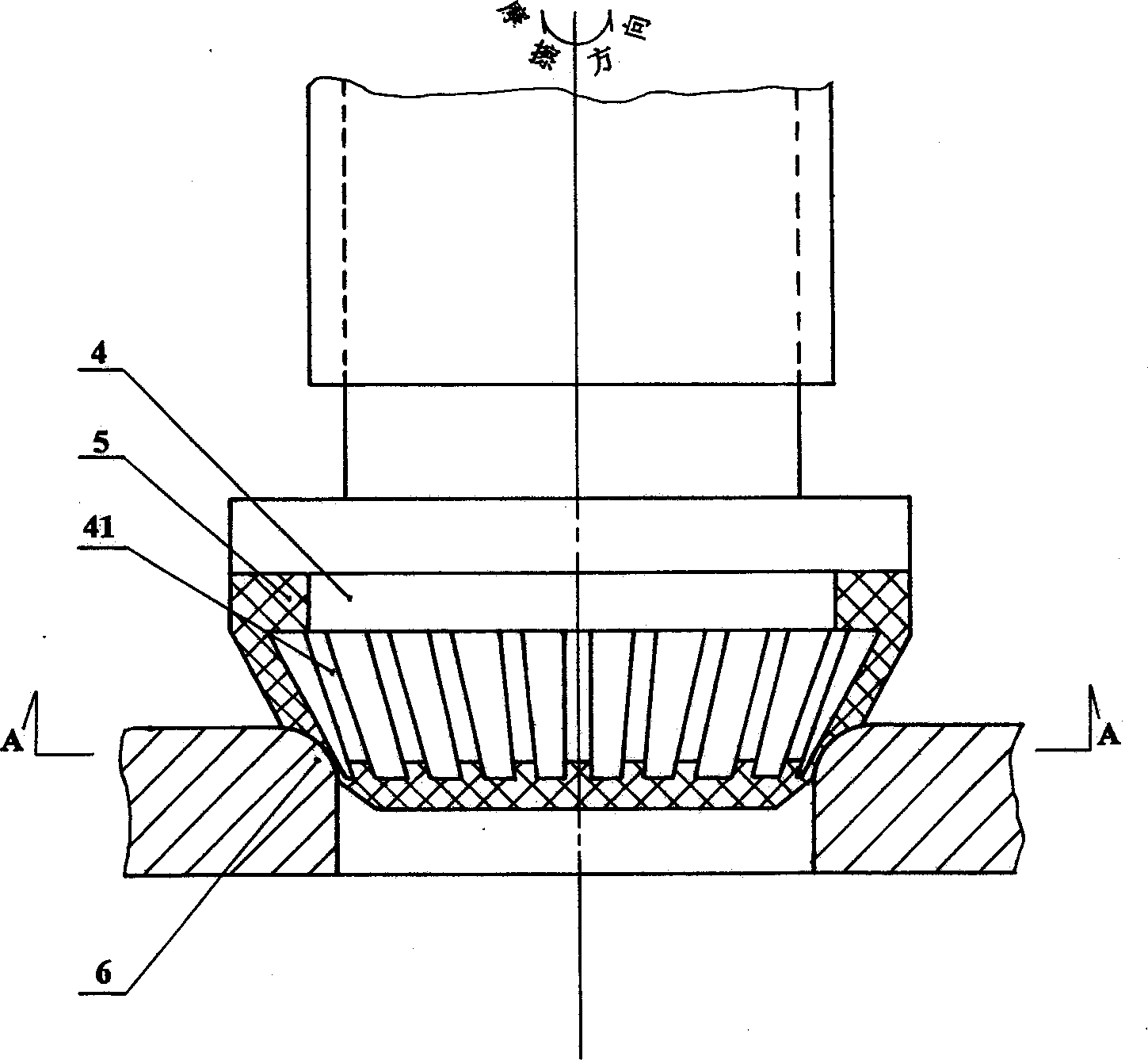 Anti-leakage durable structure of cut-off valve