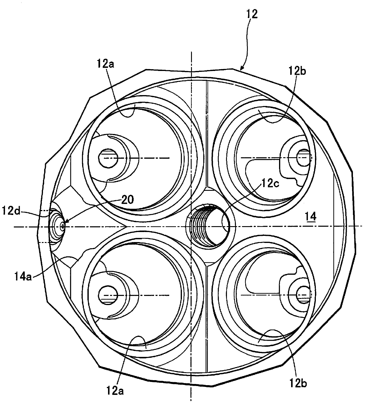 In-cylinder pressure detecting device of direct injection type internal combustion engine