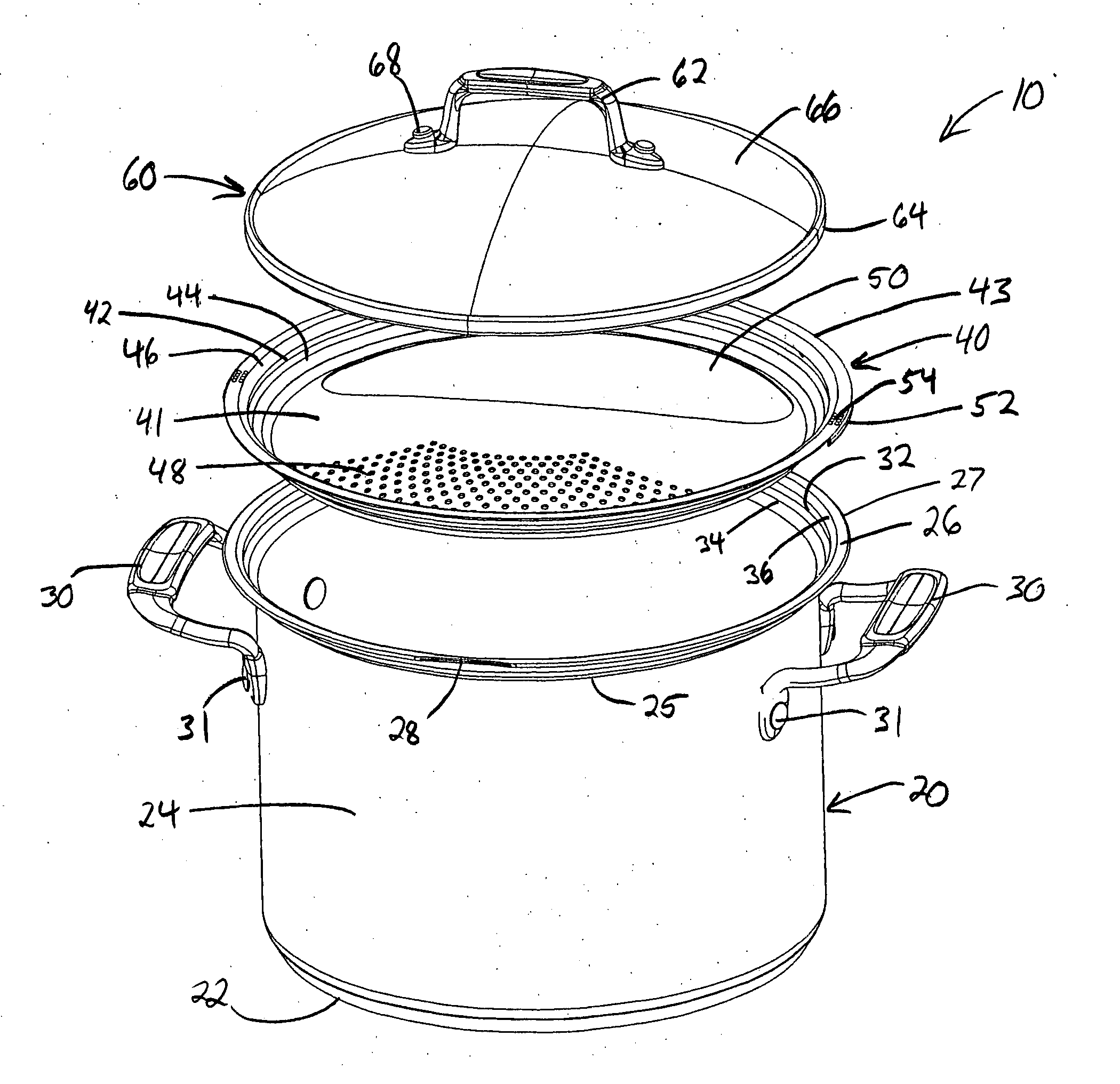 Lock and drain cooking system