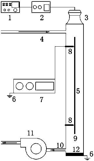 Device and method for removing fine particles by sound wave combined with electric field