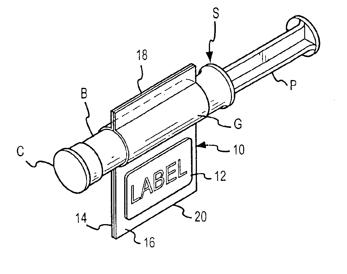 Method and system for labeling syringe bodies