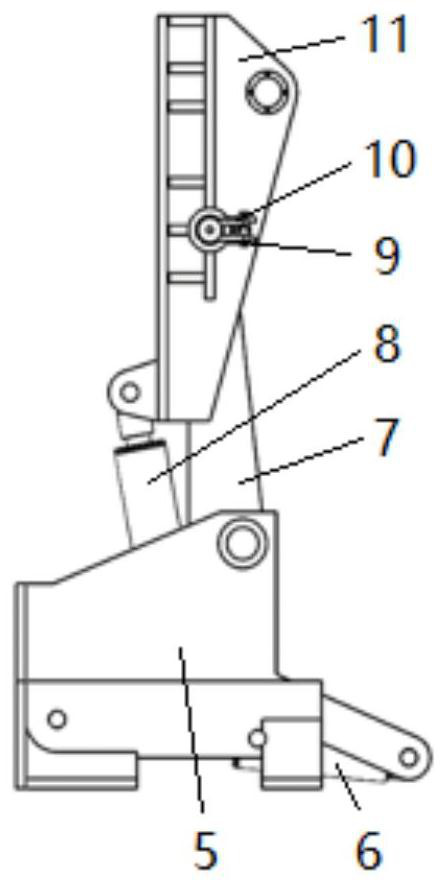 Front double-hydraulic-cylinder wind power blade automatic mold closing device