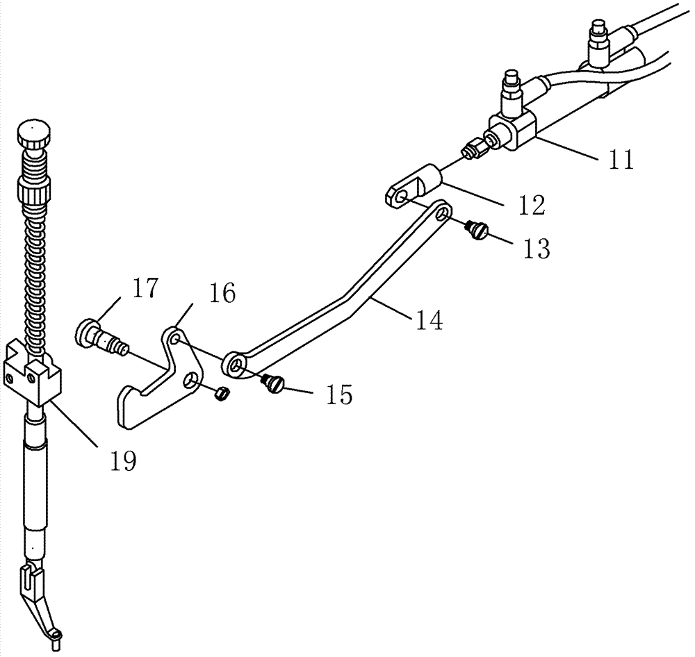Intermediate presser foot lifting structure of pattern-sewing machine