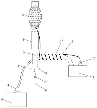 Suction and curettage device for obstetrical operation