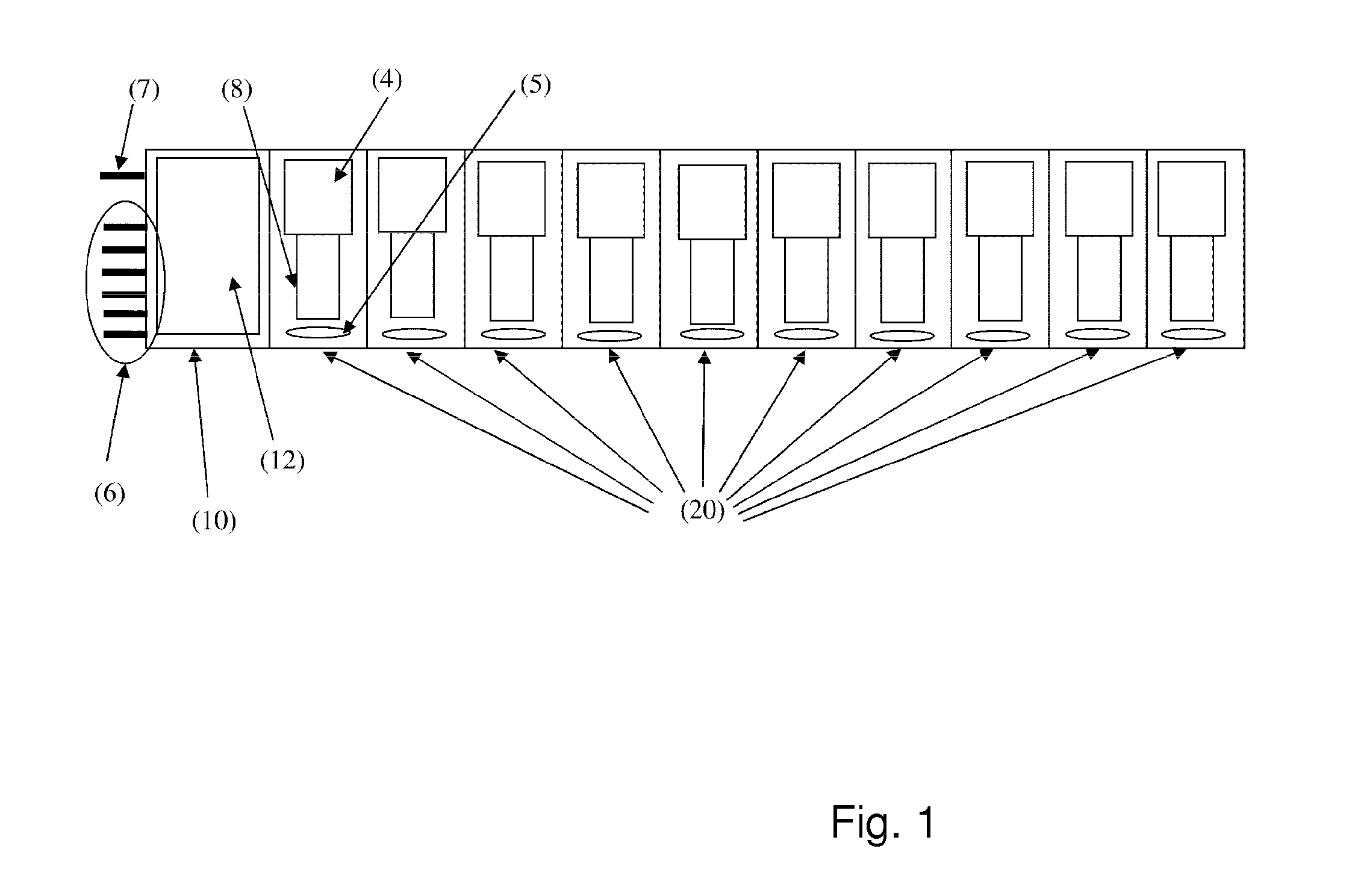 Test station for portable gas measuring devices