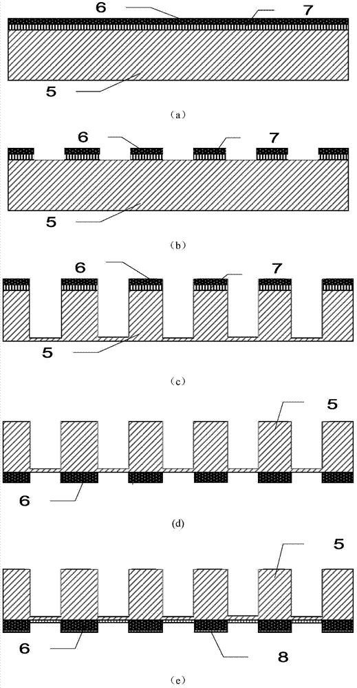 Silicon-based MEMS array propeller and preparation method thereof