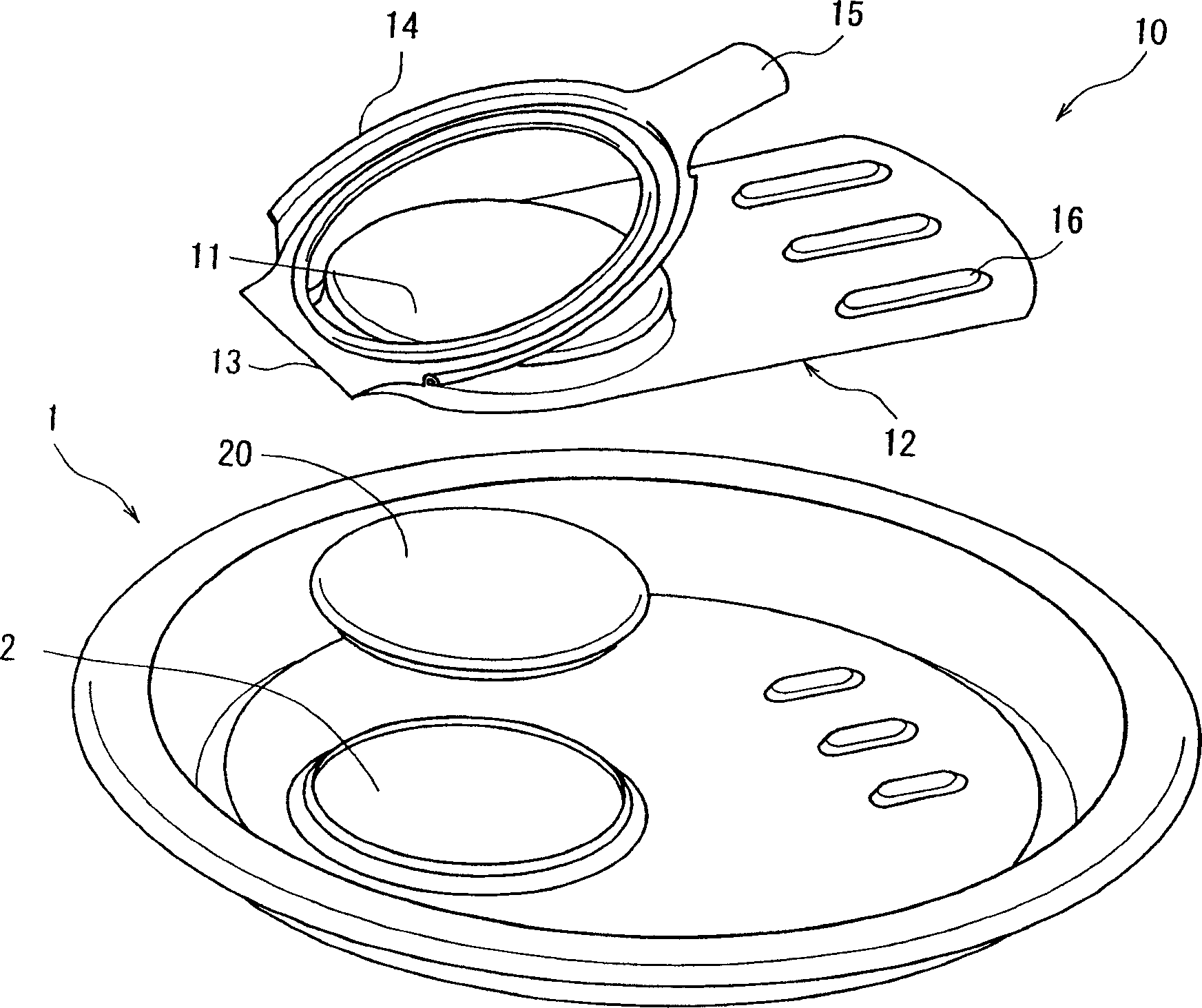 Easily openable container lid with resealability and method of producing the same