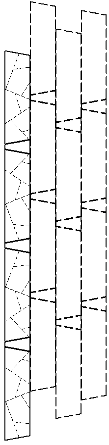 Splicing structure of irregular combined board decorative wall surface