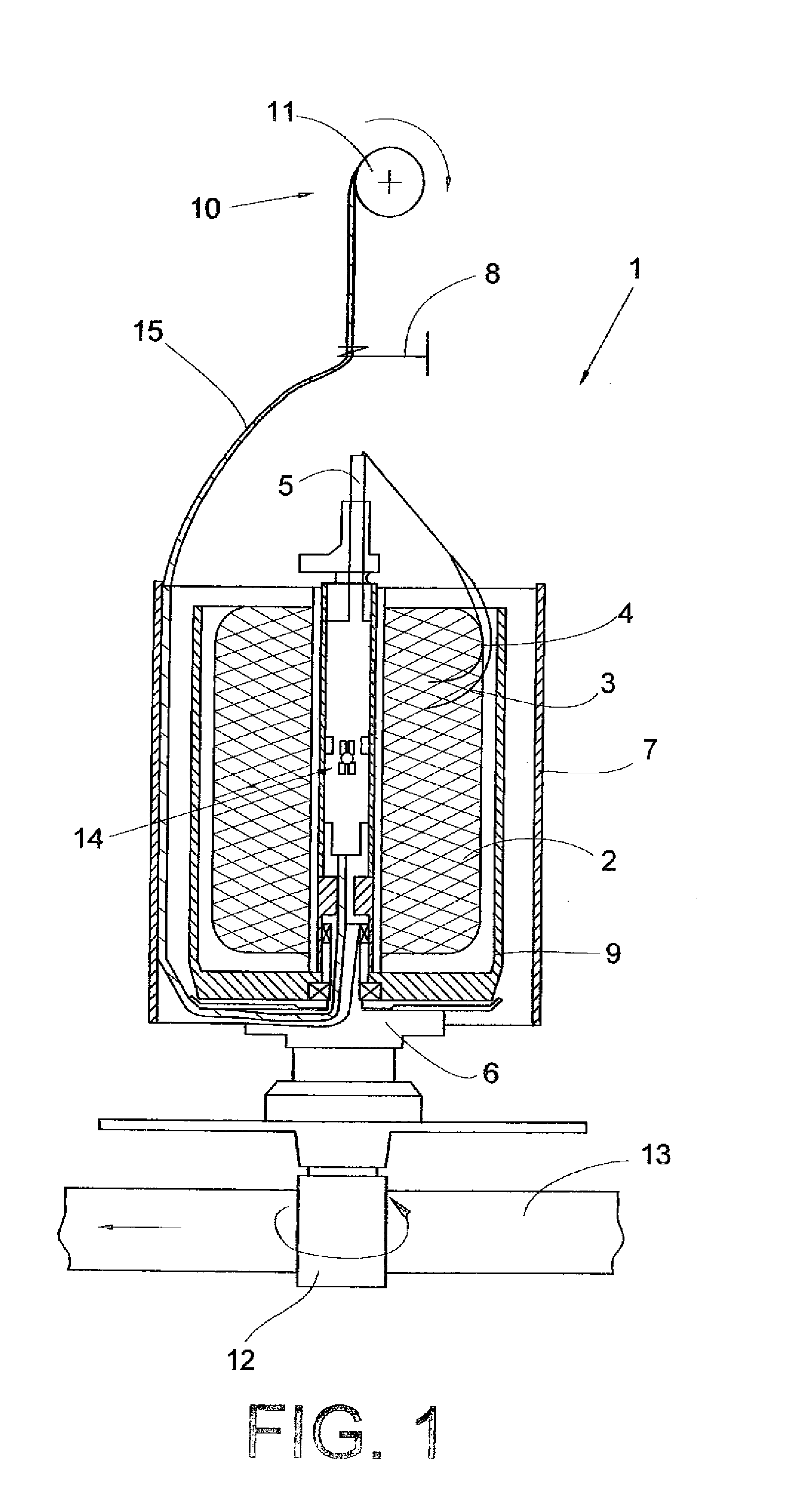 Yarn brake for a two-for-one twisting spindle