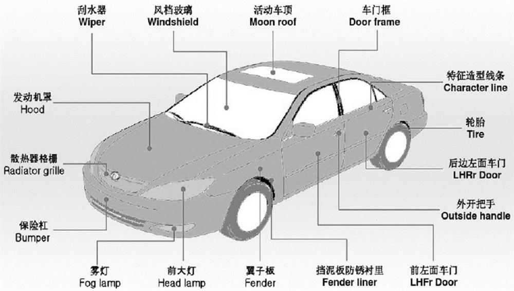 Vehicle damage image enhancement method and device