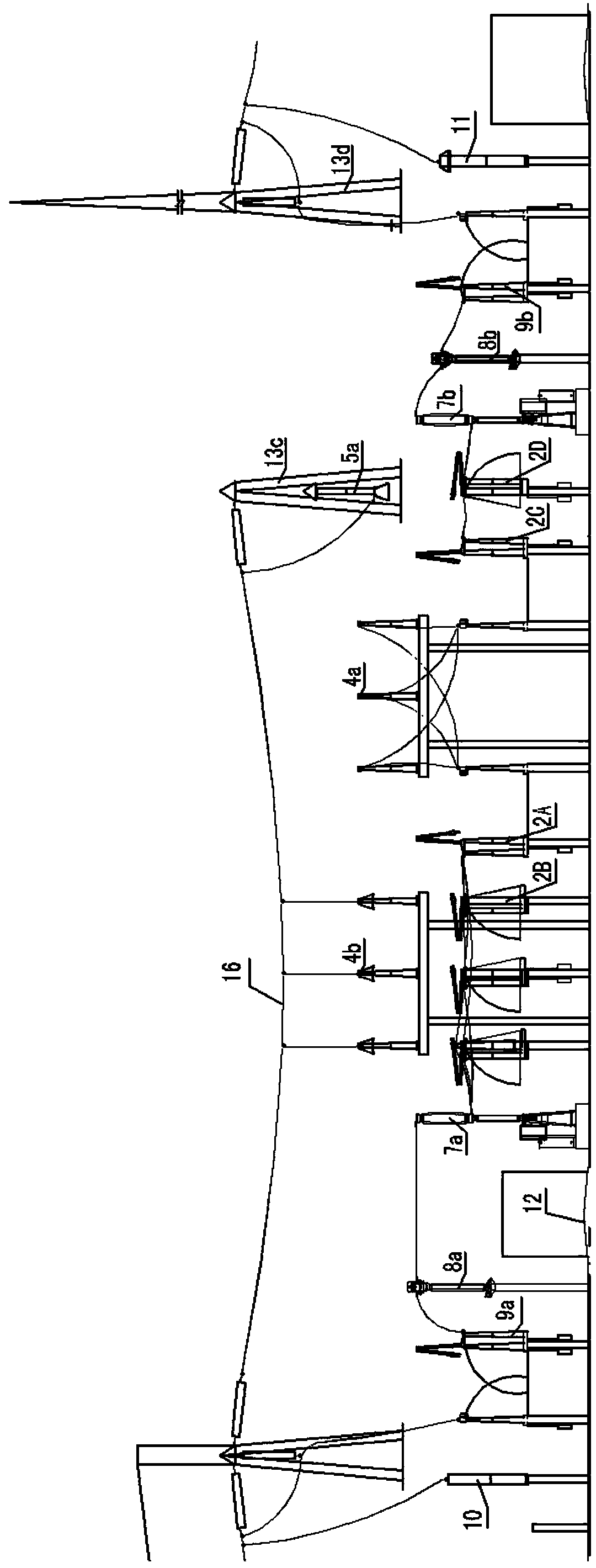 Arrangement method of dual-bus and dual-row arranged type AIS (air insulated switchgear) power distribution device of substation