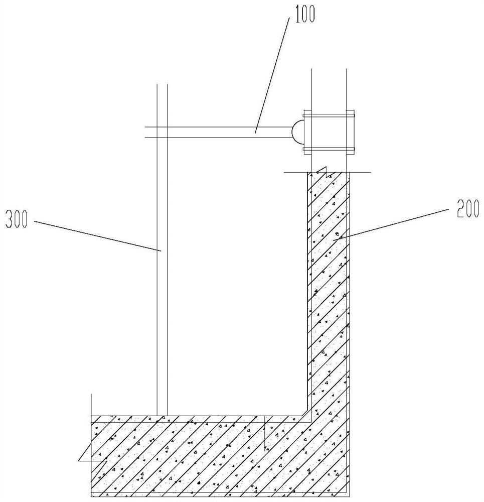 External scaffold wall connecting piece and using method thereof