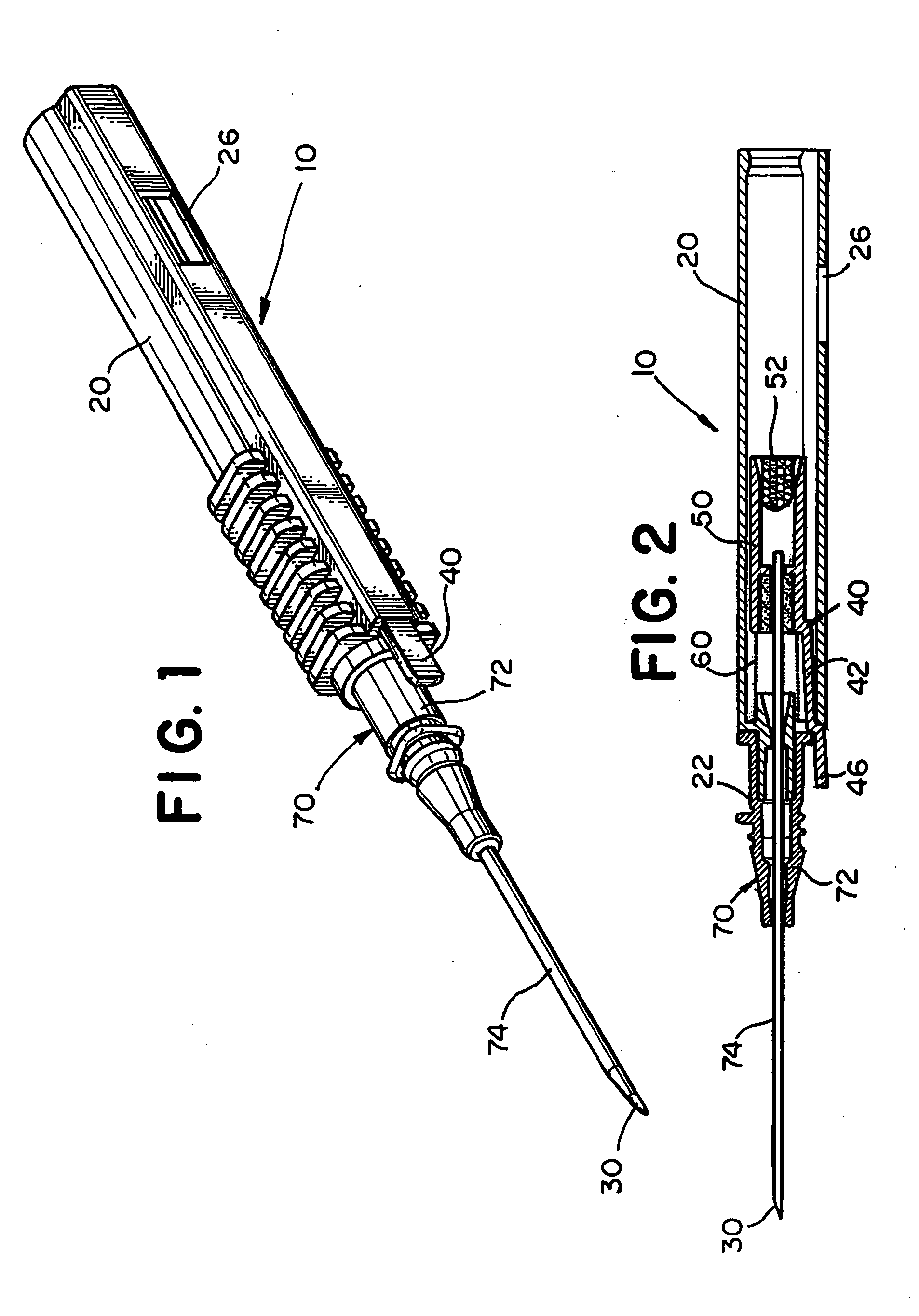 Retractable needle medical device