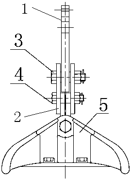 Three-variable-two connection fittings and insulator strings using the connection fittings