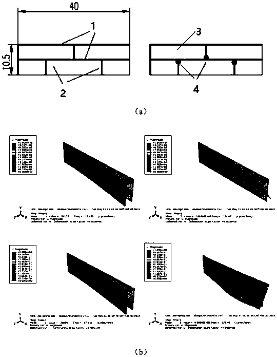 Finite element modeling method for flexible bionic wing containing spring unit
