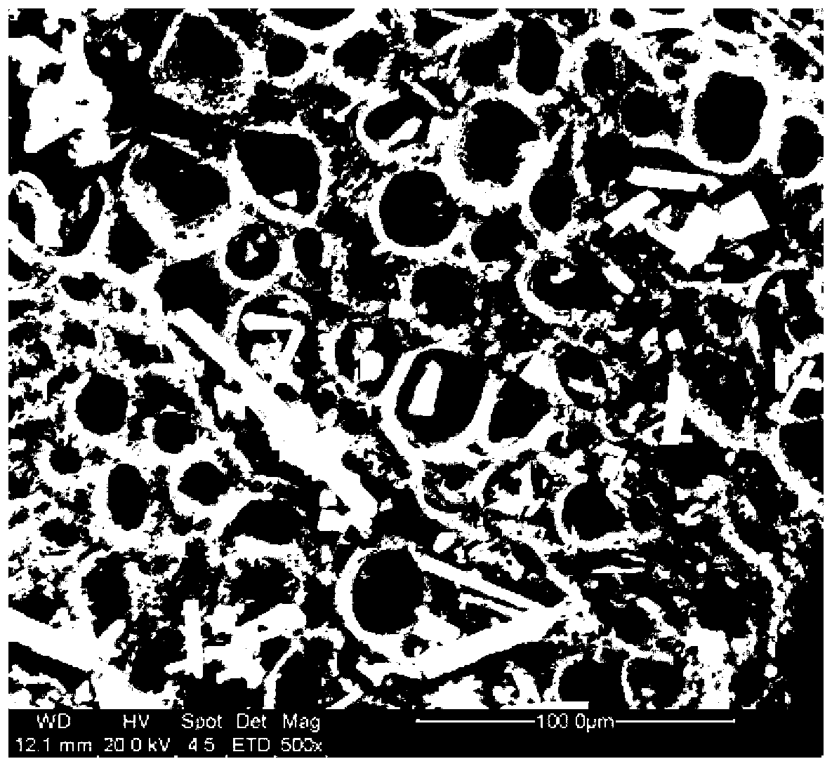 Semi-coke microbial carrier and preparation method thereof