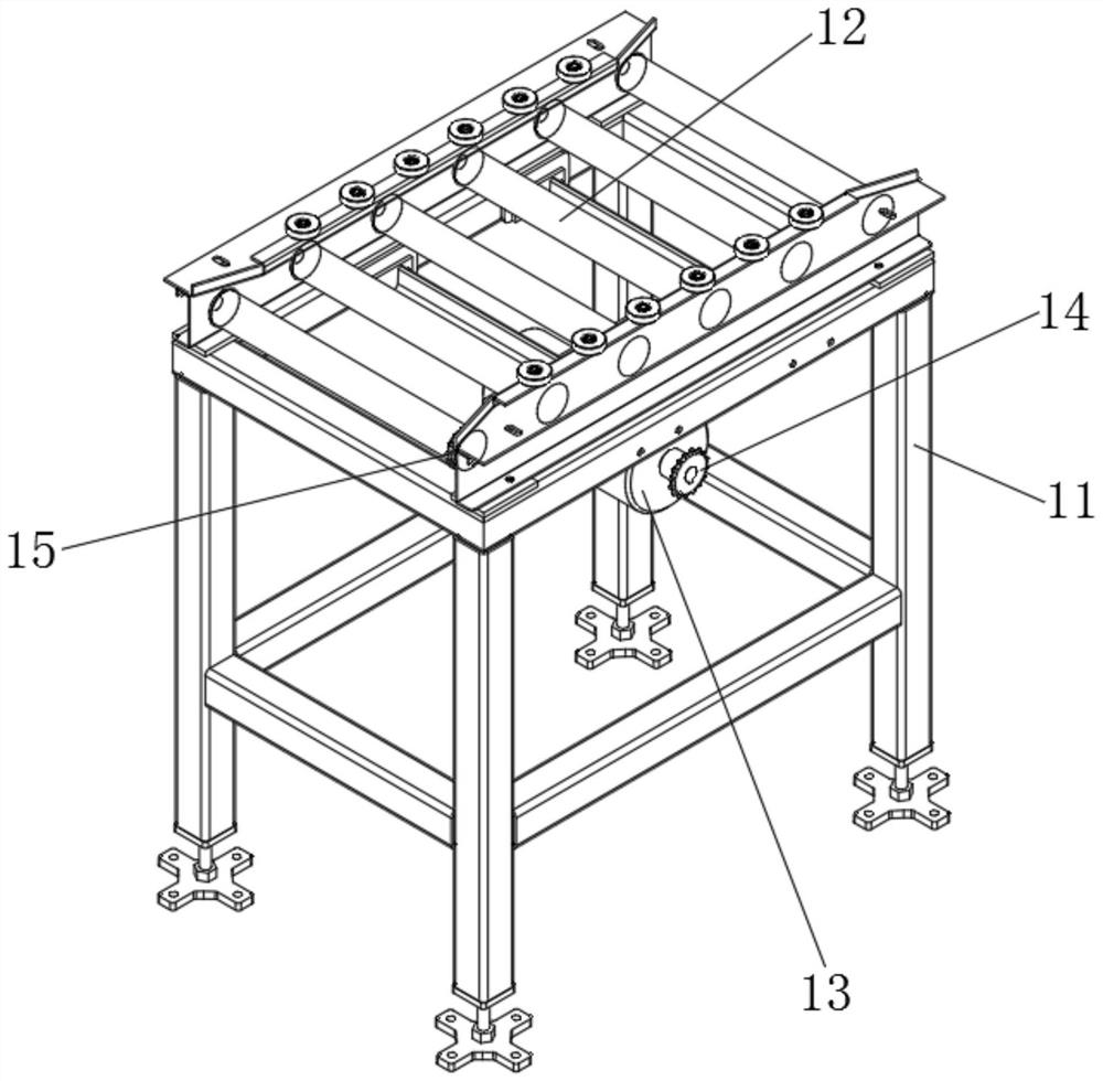 Lateral pushing type double-layer conveying system for butt joint of vertical storehouses