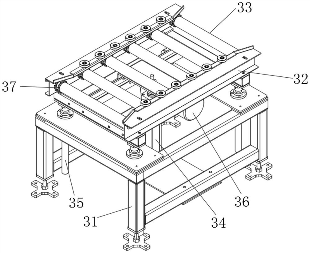 Lateral pushing type double-layer conveying system for butt joint of vertical storehouses