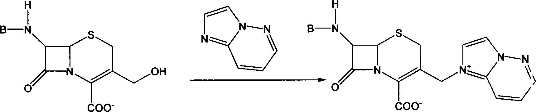 'One kettle process' of preparing cefozopran and its intermediate