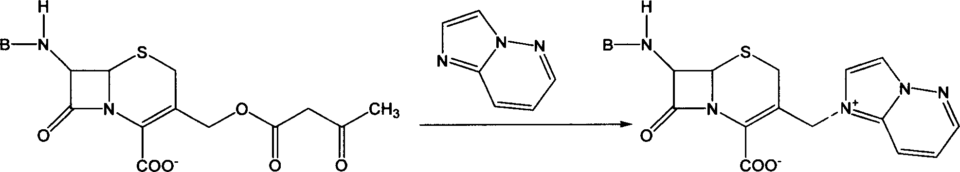 'One kettle process' of preparing cefozopran and its intermediate