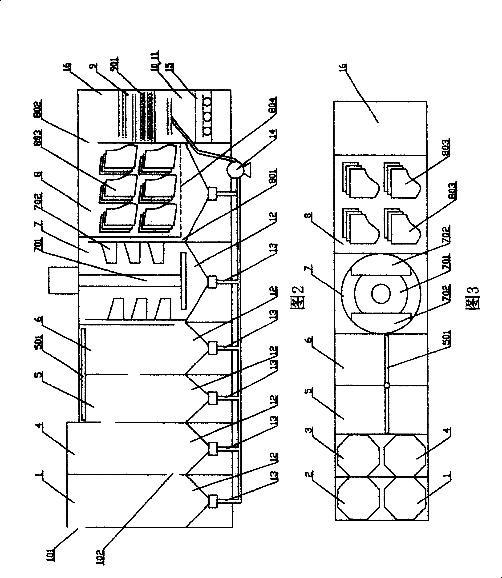 Rapid treatment process for middle-small sewage source, and integrated rapid sewage treatment station thereof