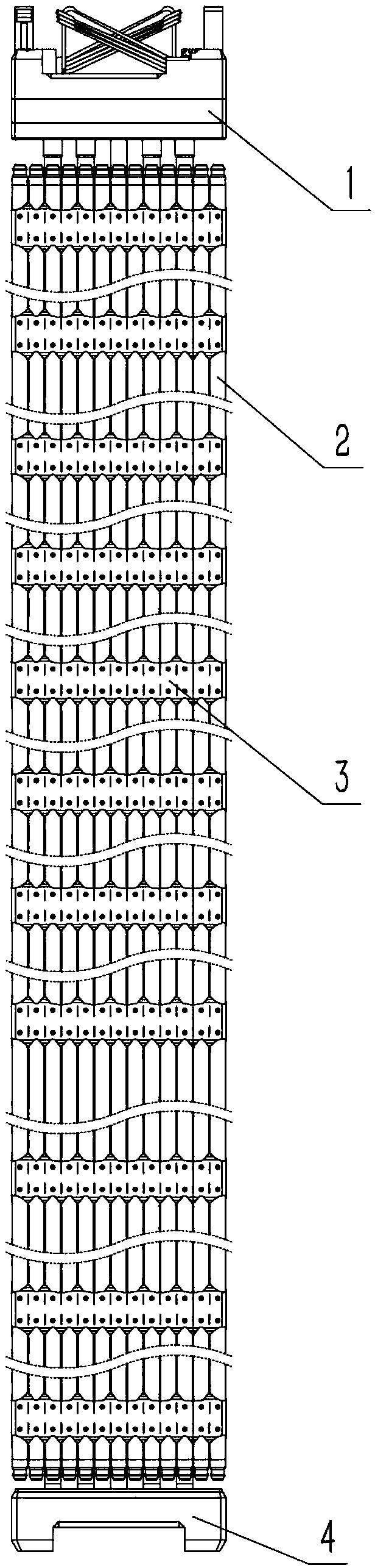 Square double-sided cooling annular fuel assembly