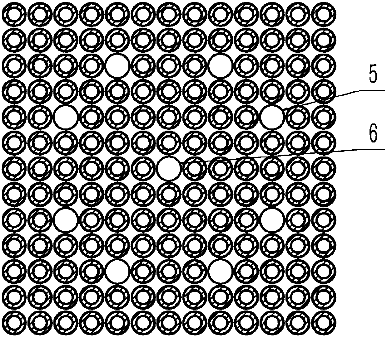 Square double-sided cooling annular fuel assembly