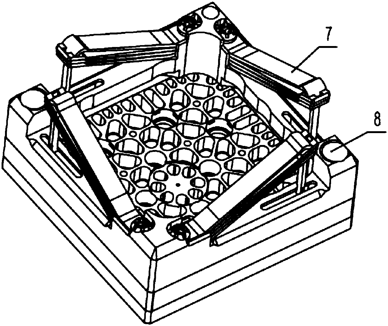 Square double-sided cooling annular fuel assembly