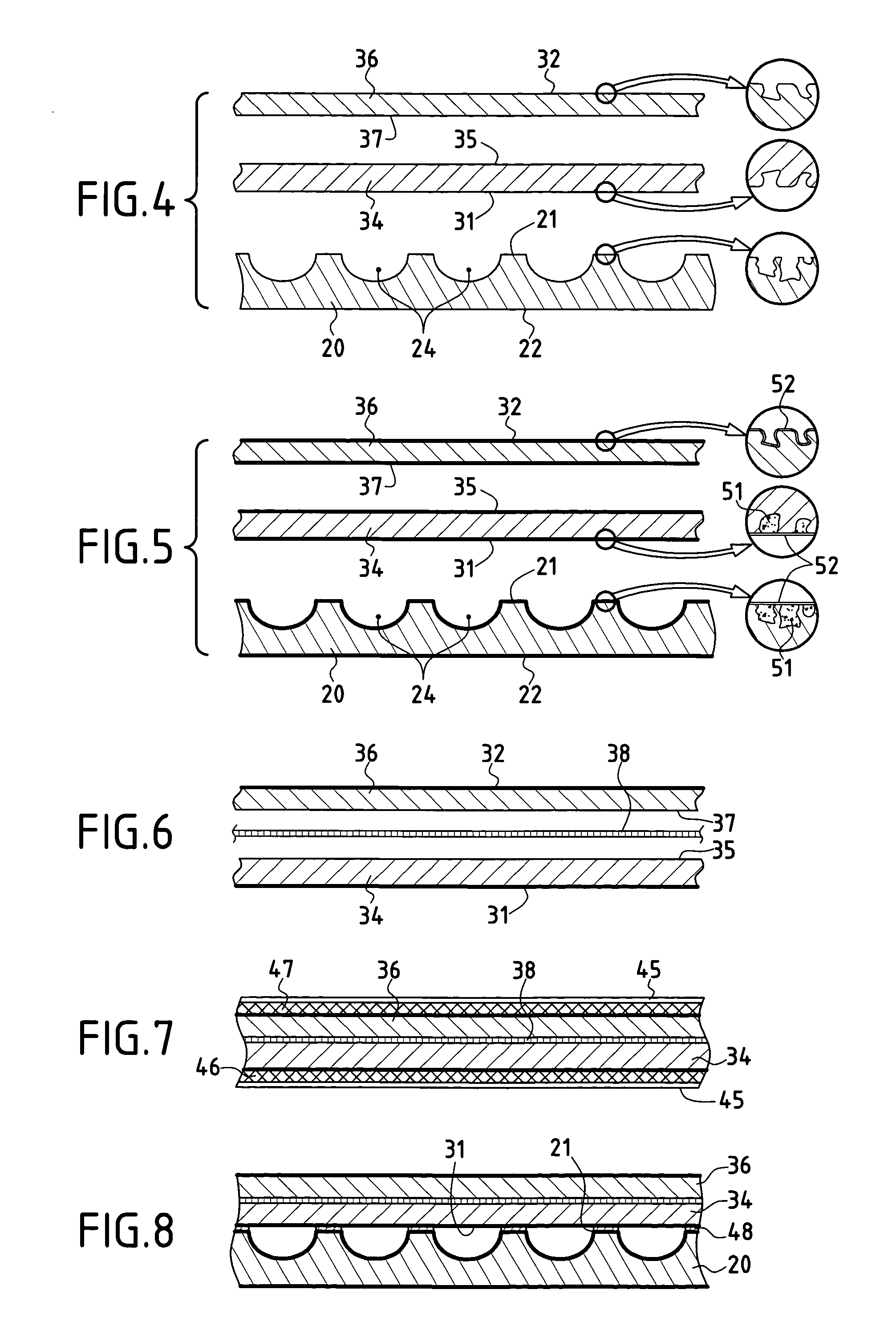 Active cooling panel of thermostructural composite material and method for its manufacture