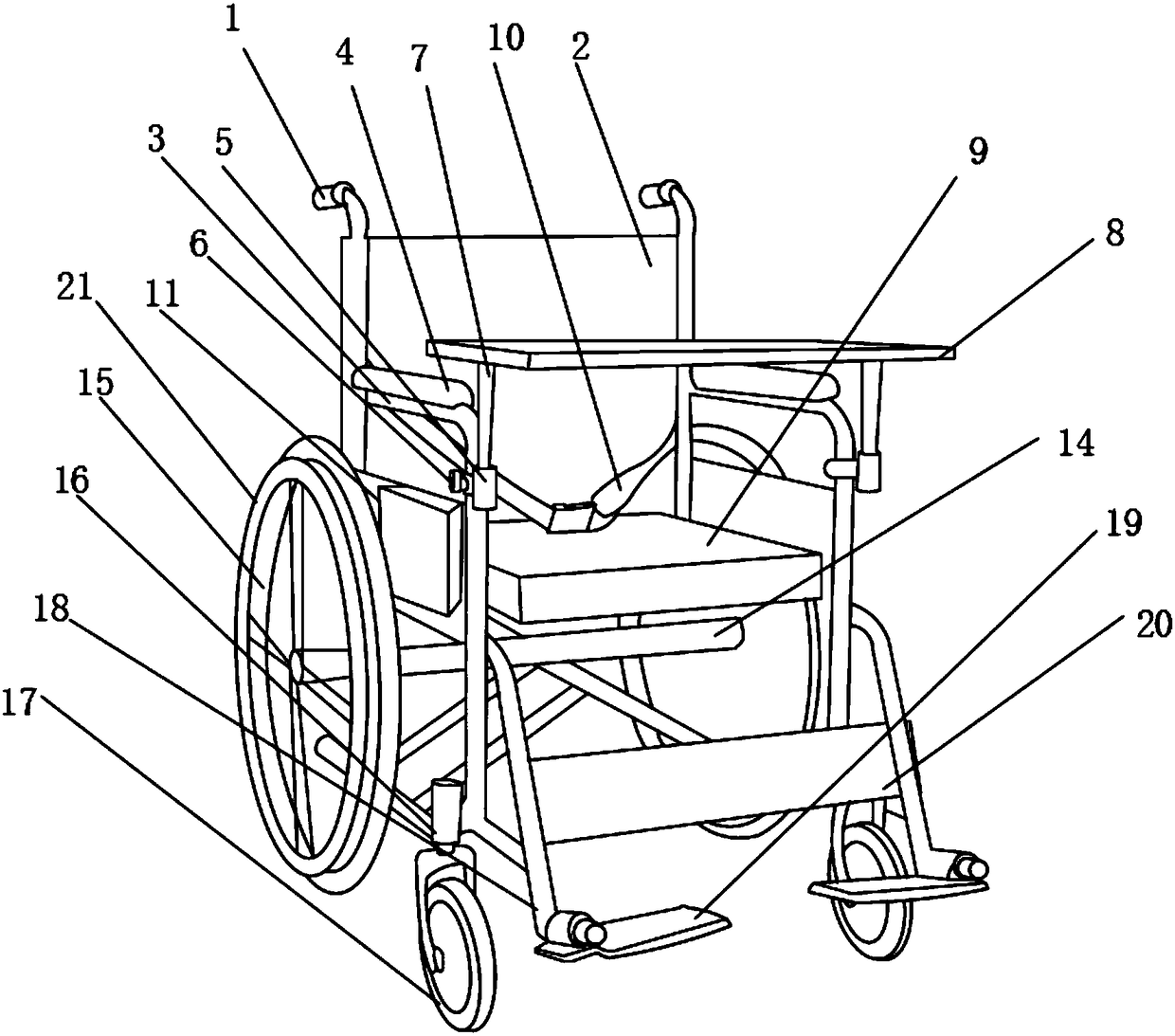 Wheelchair for medical rehabilitation