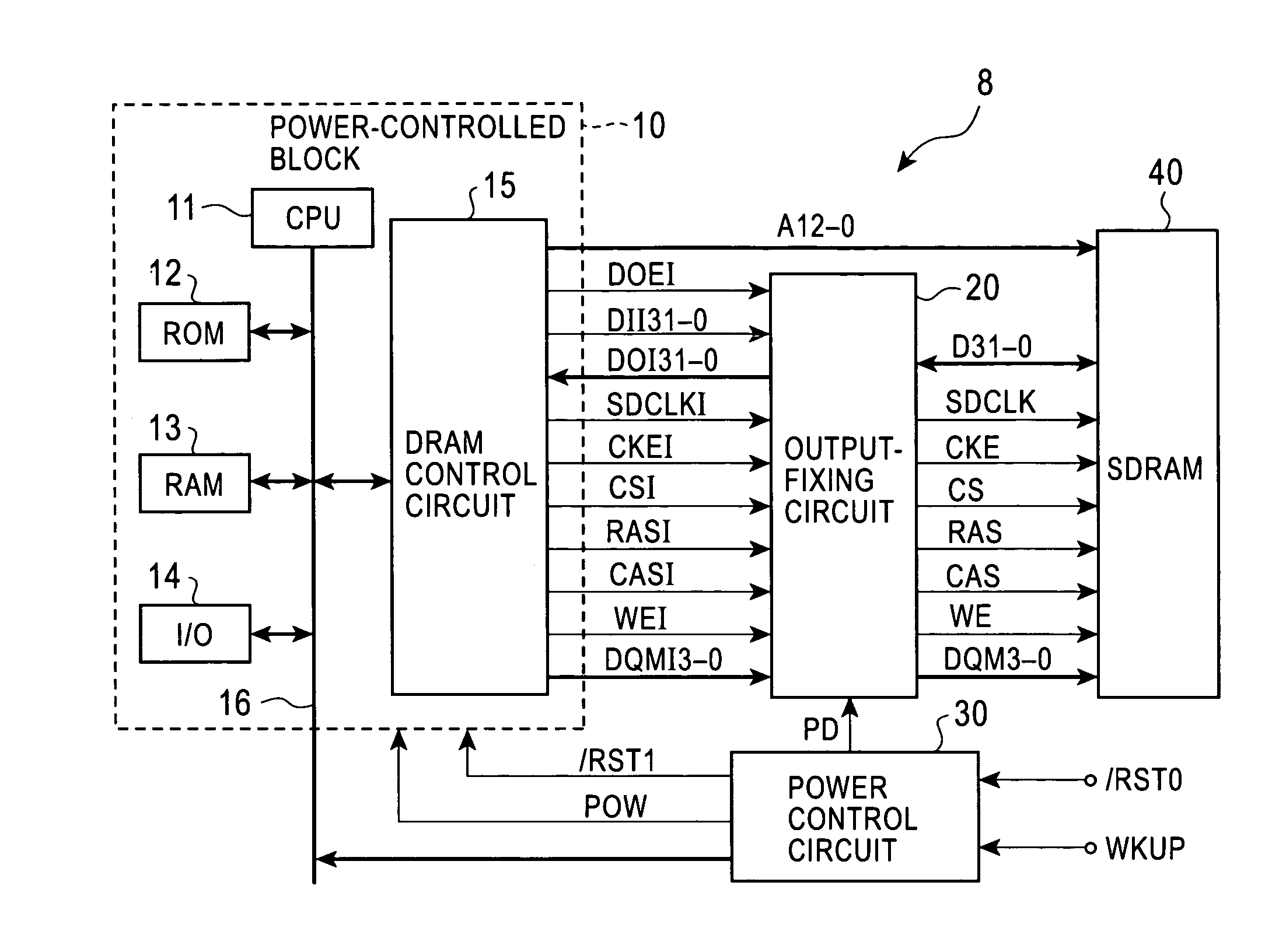 Semiconductor integrated circuit and power-saving control method thereof