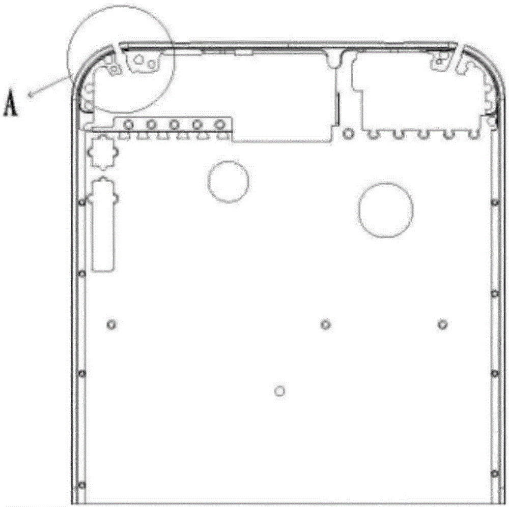 Mobile phone metal frame structure and manufacturing method