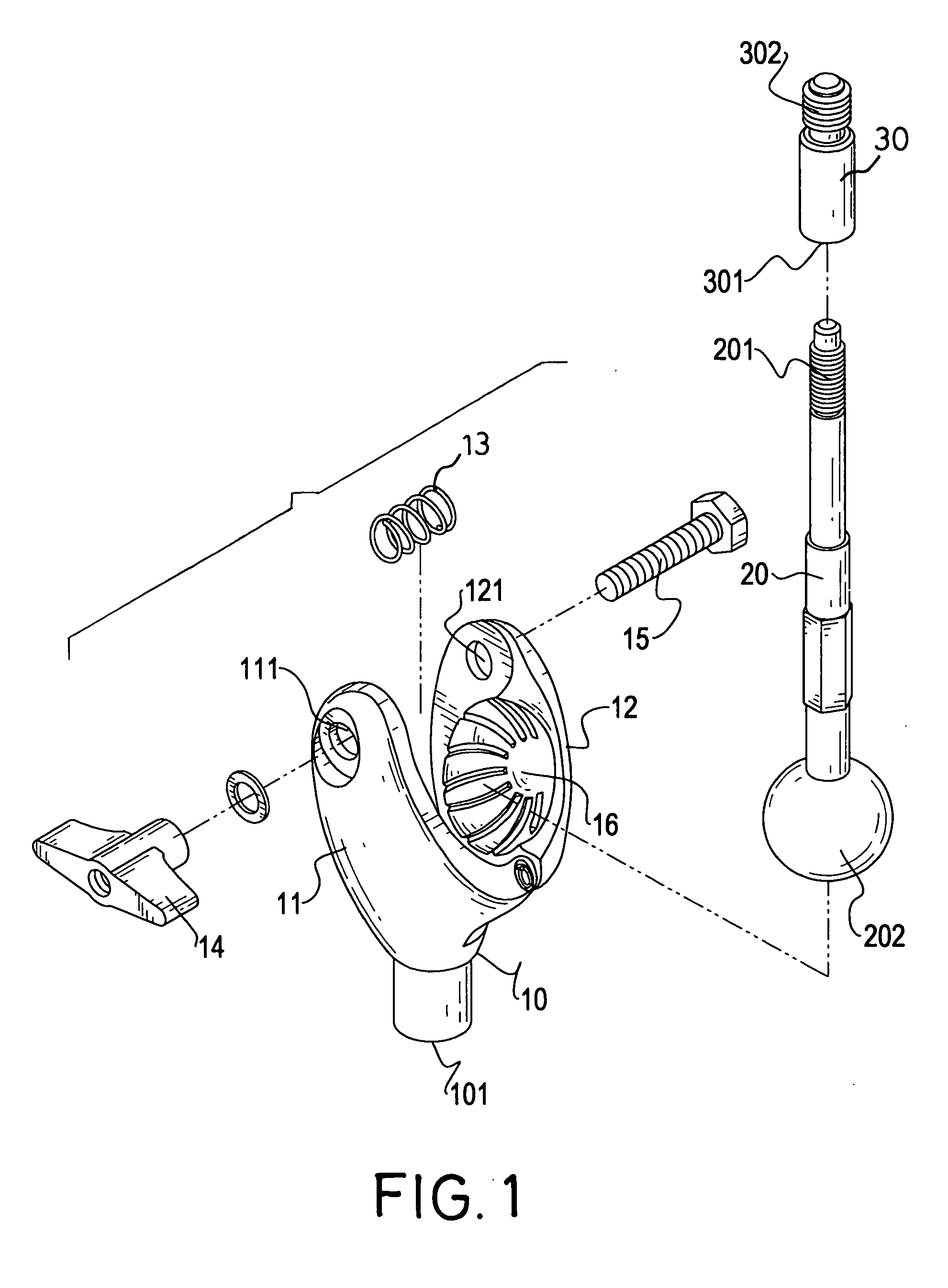 Extension connector for an angle adjustable cymbal stand