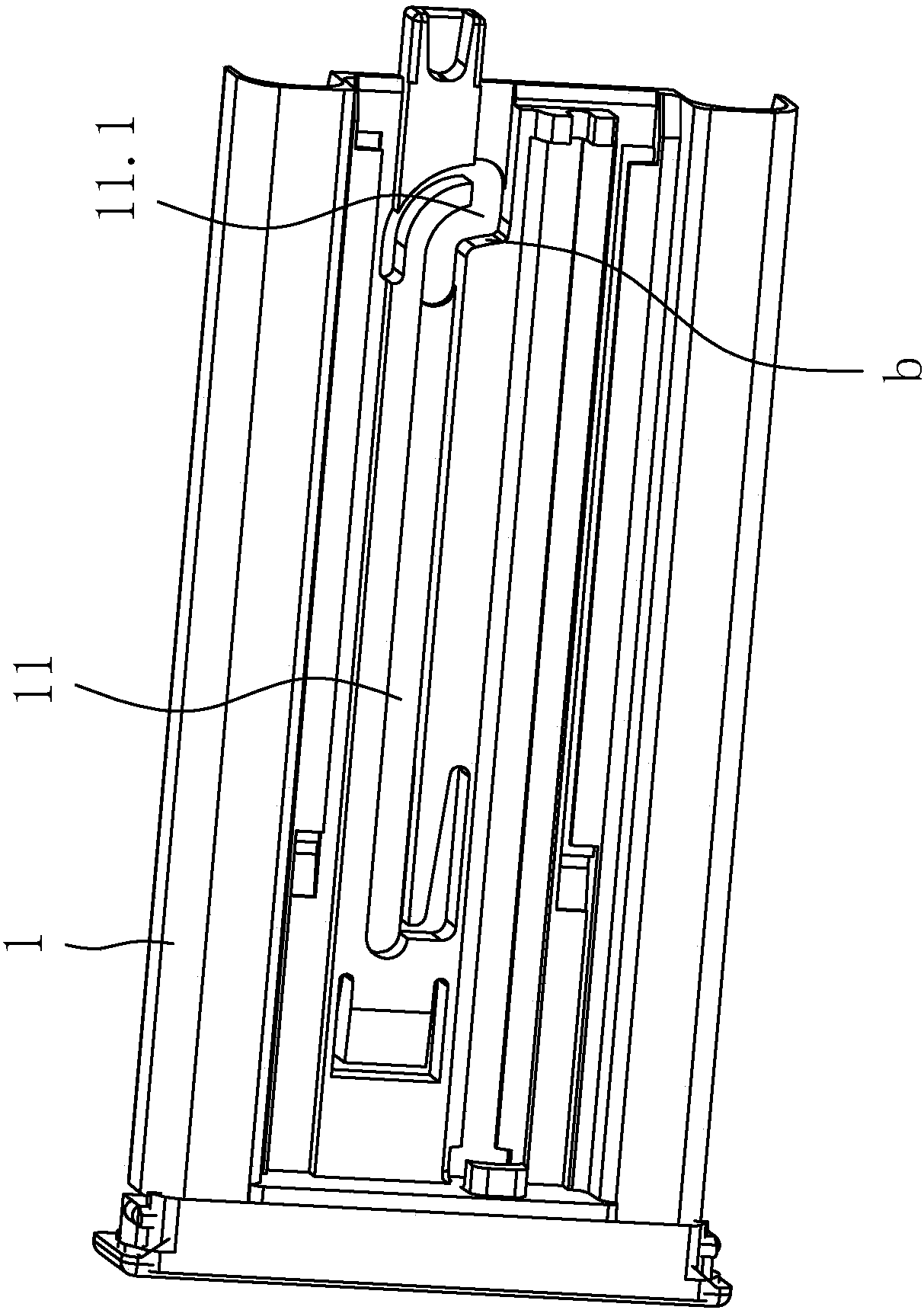 Buffer self-closing device for telescopic slide rail